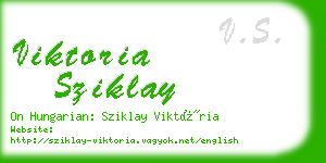 viktoria sziklay business card